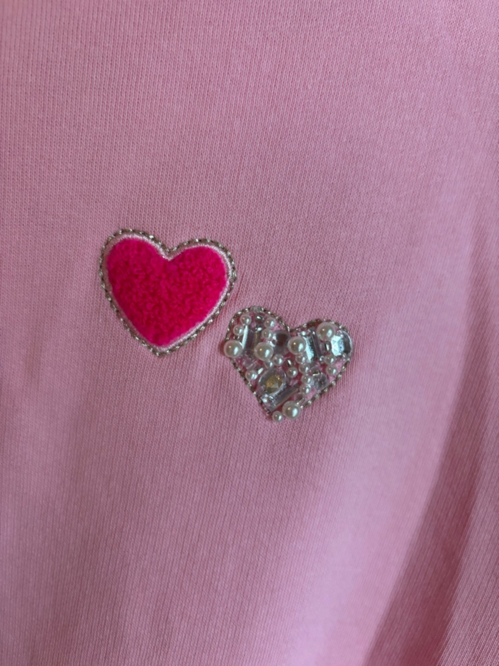 Lilly Pulitzer Pink Heart Embellished Sweatshirt NWT SIZE XL - Picture 4 of 6